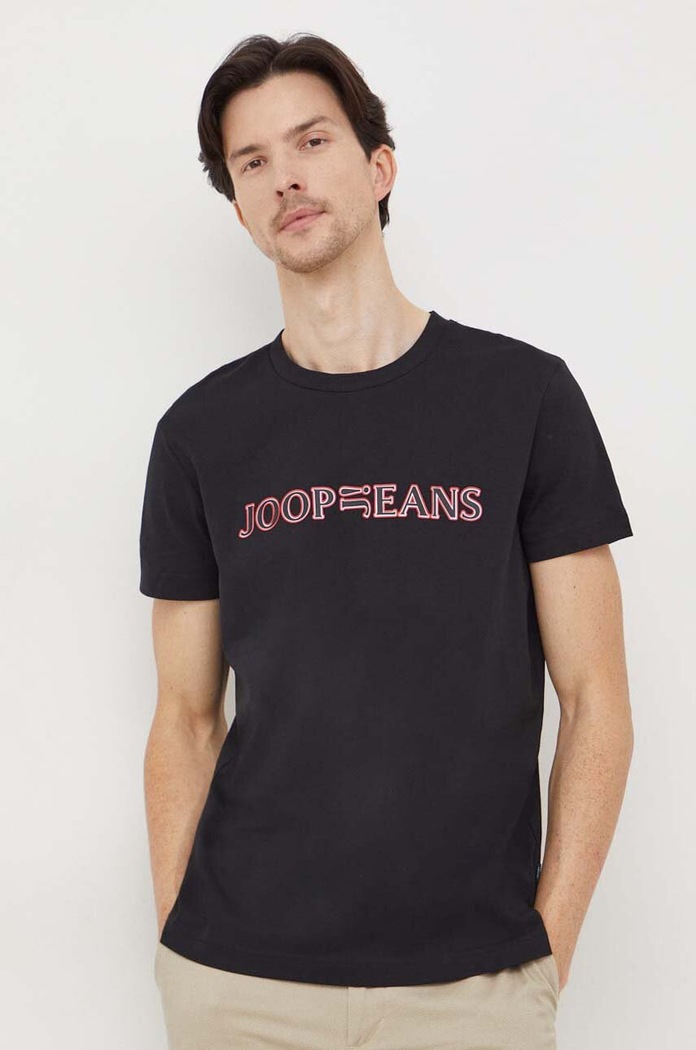 Joop! t-shirt bawełniany Cassian nadruk czarny 30040048