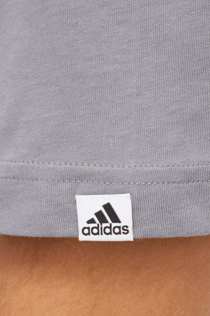 Bavlnené tričko adidas IW8836 sivá