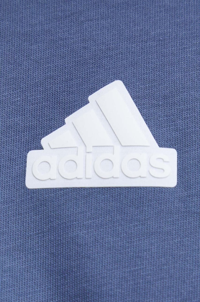 Памучна тениска adidas IX5199 син
