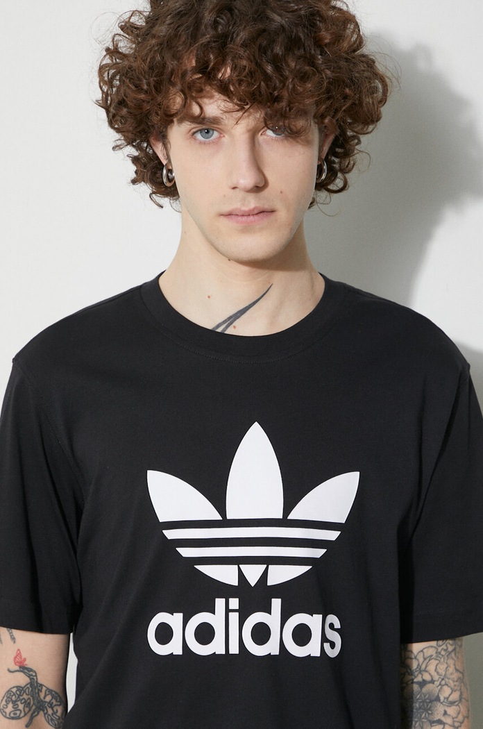 Bavlněné tričko adidas Originals Trefoil IU2364 černá