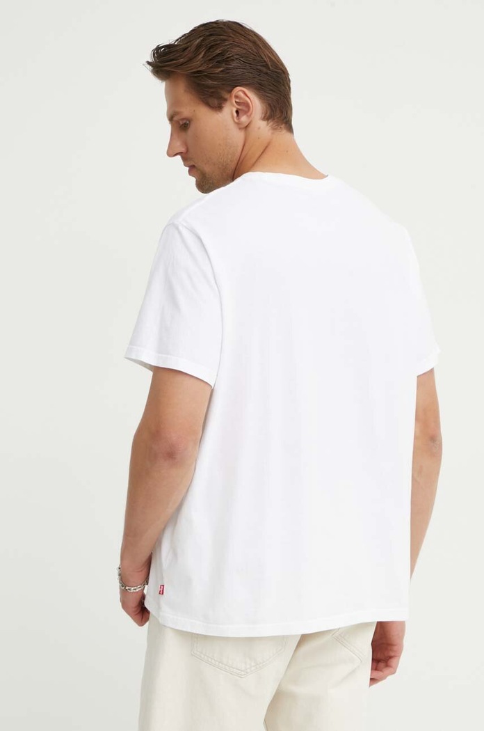 Ρούχα Levi's basic t-shirt ανδρικό βαμβακερό RELAXED FIT TEE 16143 λευκό