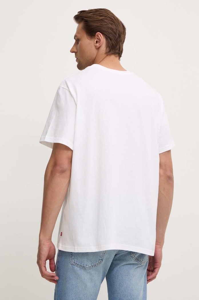 Ρούχα Levi's basic t-shirt ανδρικό βαμβακερό RELAXED FIT TEE 16143 μπεζ