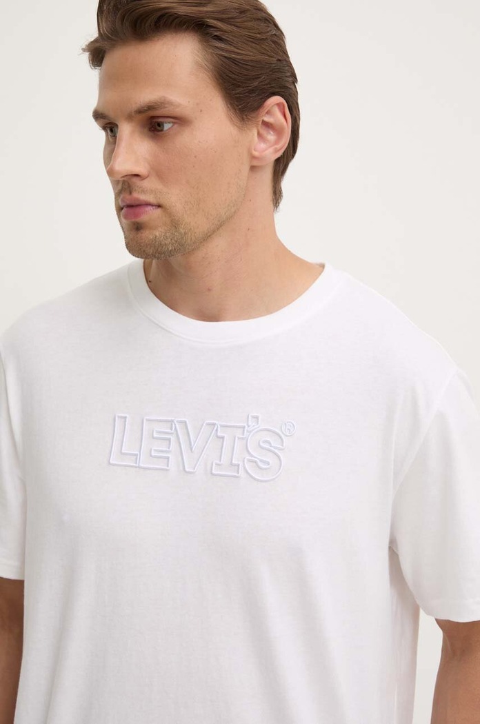 Levi's basic t-shirt ανδρικό βαμβακερό RELAXED FIT TEE μπεζ 16143