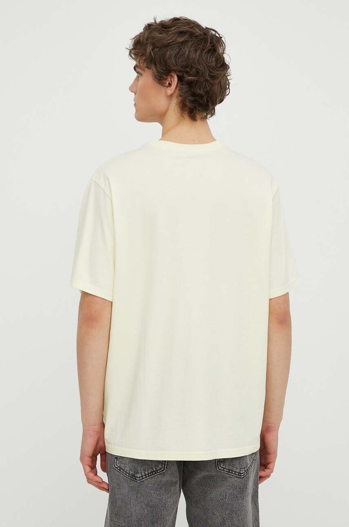 Ρούχα Levi's basic t-shirt ανδρικό βαμβακερό RELAXED FIT TEE 16143 κίτρινο