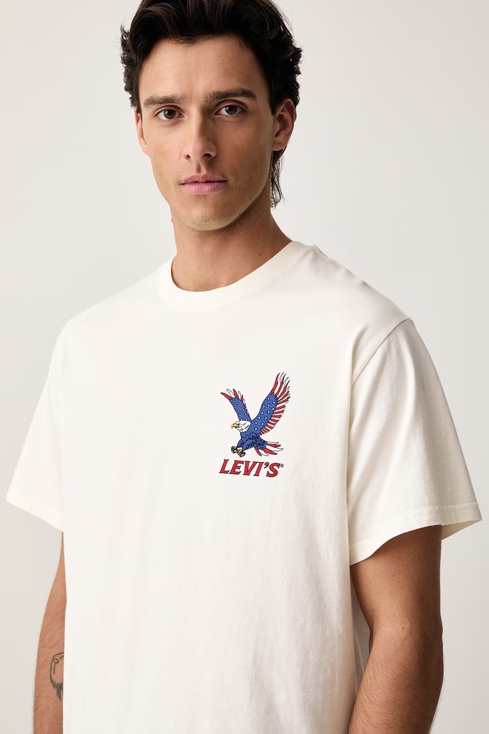 Levi's T-shirt basic męski bawełniany RELAXED FIT TEE beżowy 16143