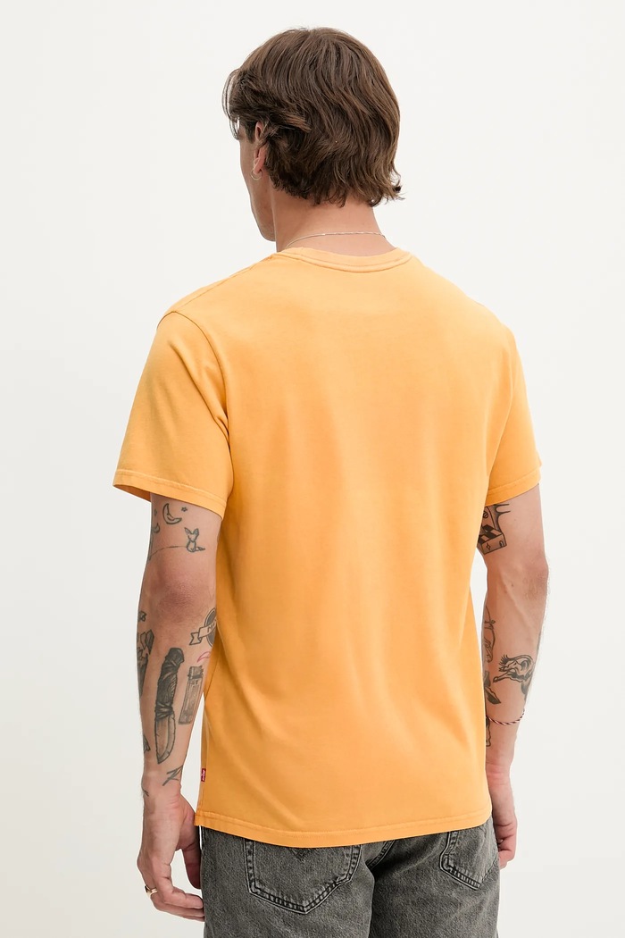 Ρούχα Levi's basic t-shirt ανδρικό βαμβακερό RELAXED FIT TEE 16143 κίτρινο