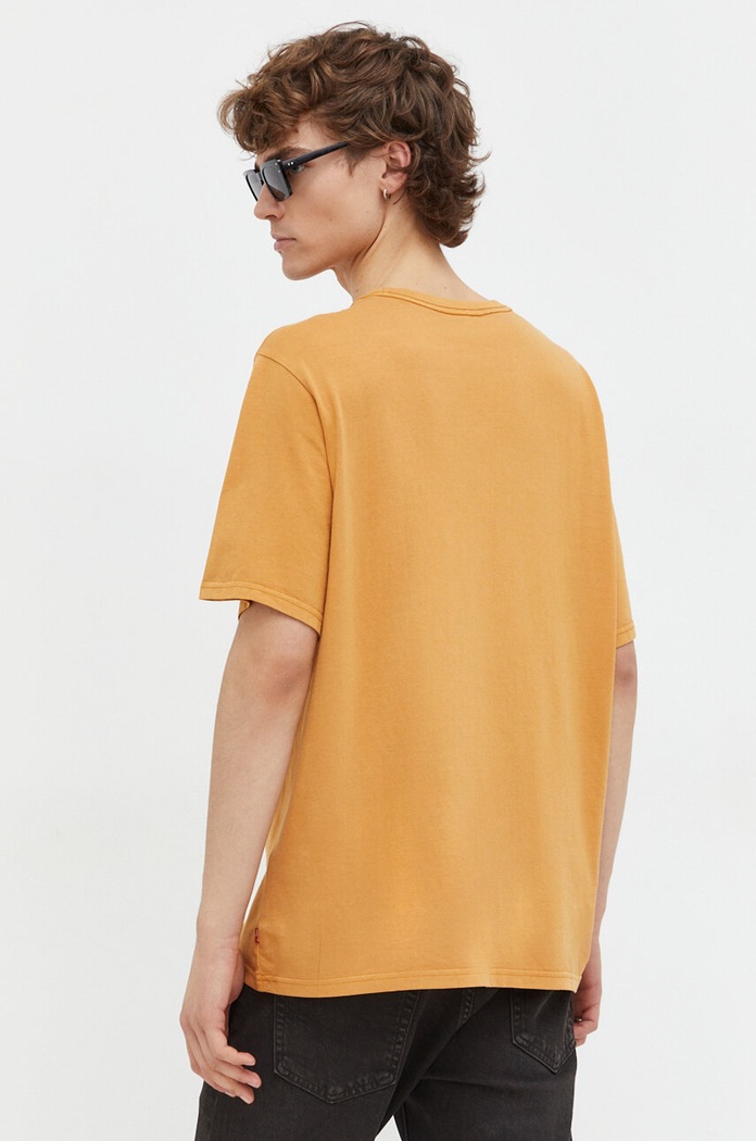 Ρούχα Levi's basic t-shirt ανδρικό βαμβακερό RELAXED FIT TEE 16143 πορτοκαλί