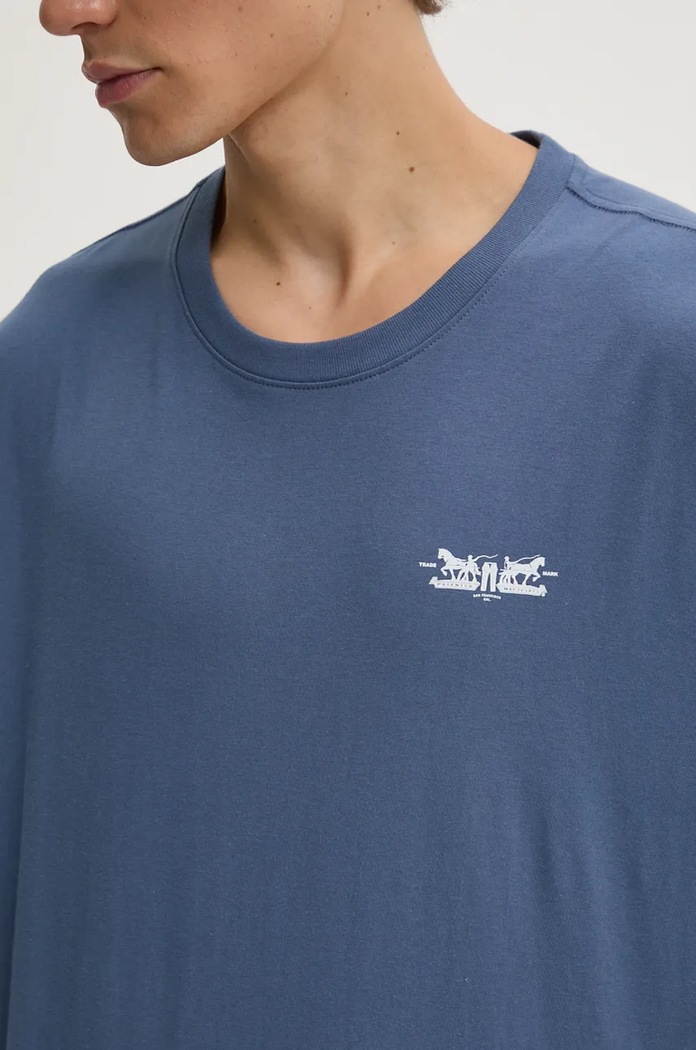 Levi's basic t-shirt ανδρικό βαμβακερό RELAXED FIT TEE 16143 μπλε