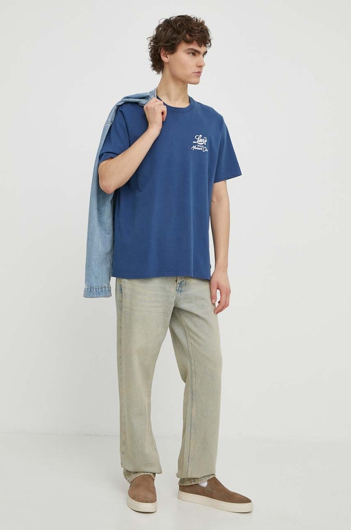Levi's basic t-shirt ανδρικό βαμβακερό RELAXED FIT TEE 16143 μπλε SS26
