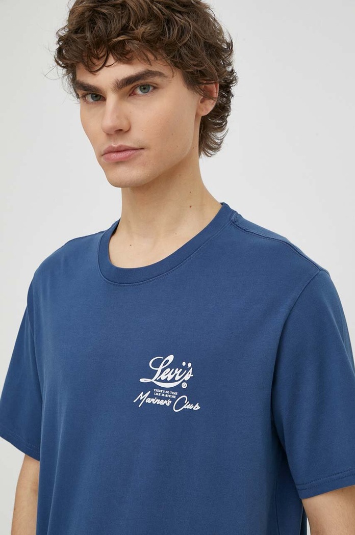 Levi's basic t-shirt ανδρικό βαμβακερό RELAXED FIT TEE μπλε 16143