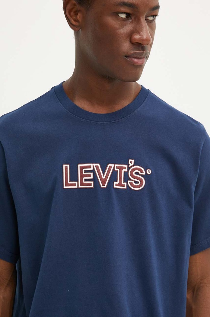 Levi's basic t-shirt ανδρικό βαμβακερό RELAXED FIT TEE σκούρο μπλε 16143