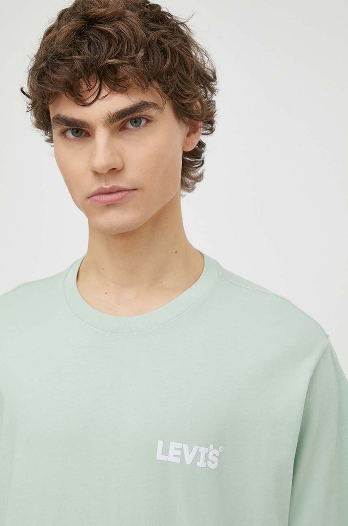 Levi's basic t-shirt ανδρικό βαμβακερό RELAXED FIT TEE πράσινο 16143