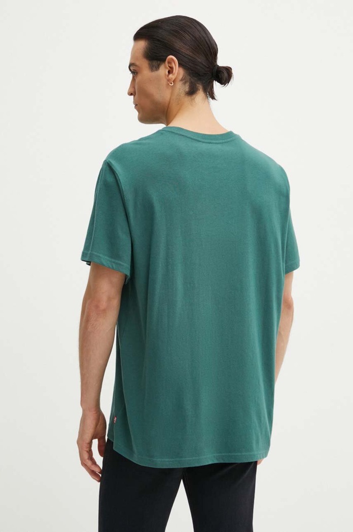 Ρούχα Levi's basic t-shirt ανδρικό βαμβακερό RELAXED FIT TEE 16143 πράσινο