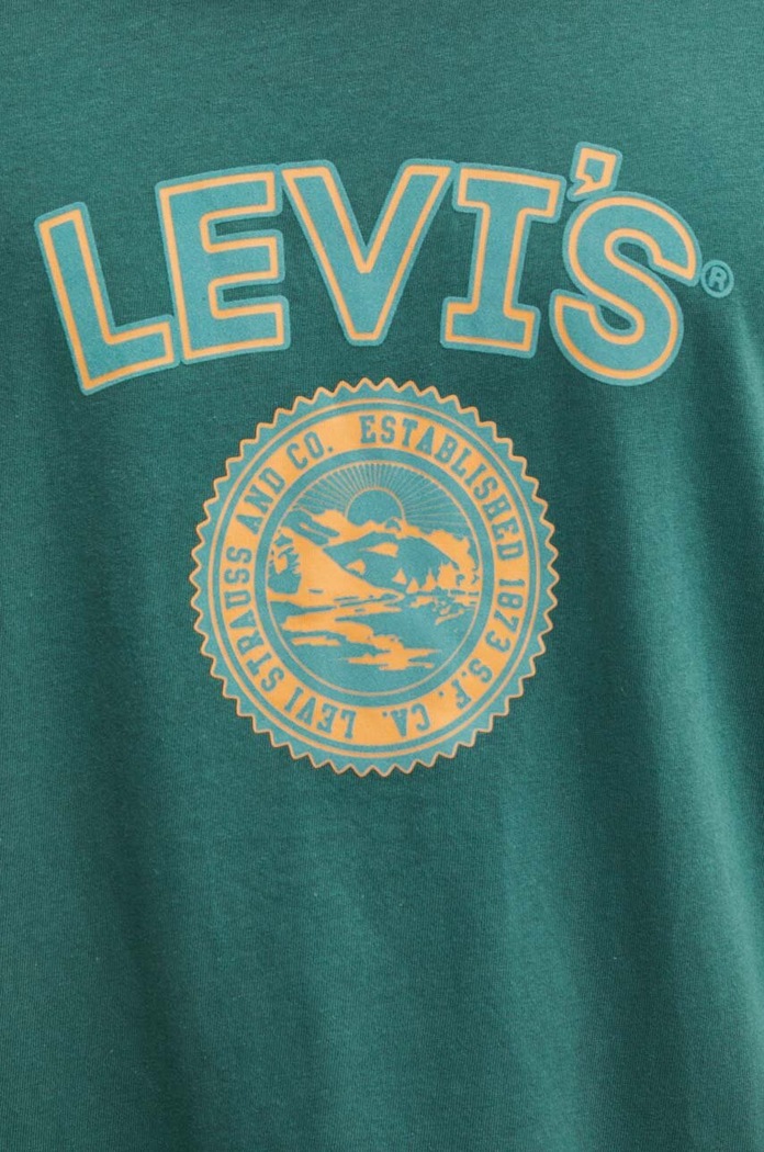 Levi's basic t-shirt ανδρικό βαμβακερό RELAXED FIT TEE 16143 πράσινο