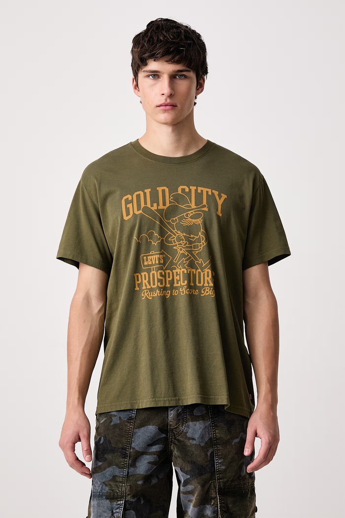 Levi's T-shirt basic męski bawełniany RELAXED FIT TEE zielony 16143
