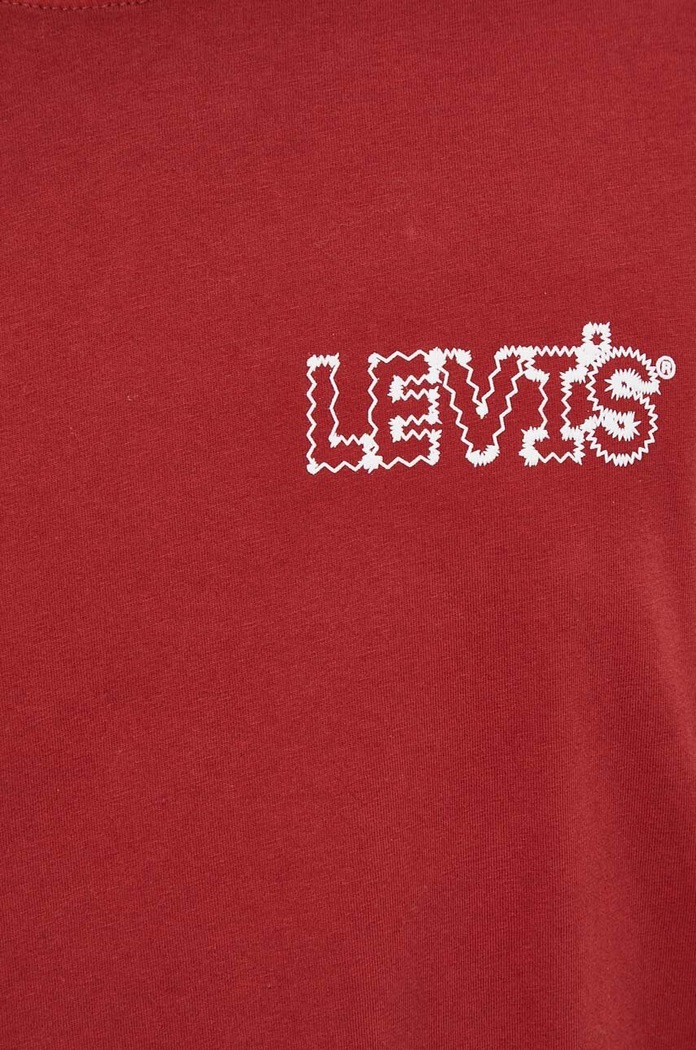 Levi's basic t-shirt ανδρικό βαμβακερό RELAXED FIT TEE 16143 μπορντό