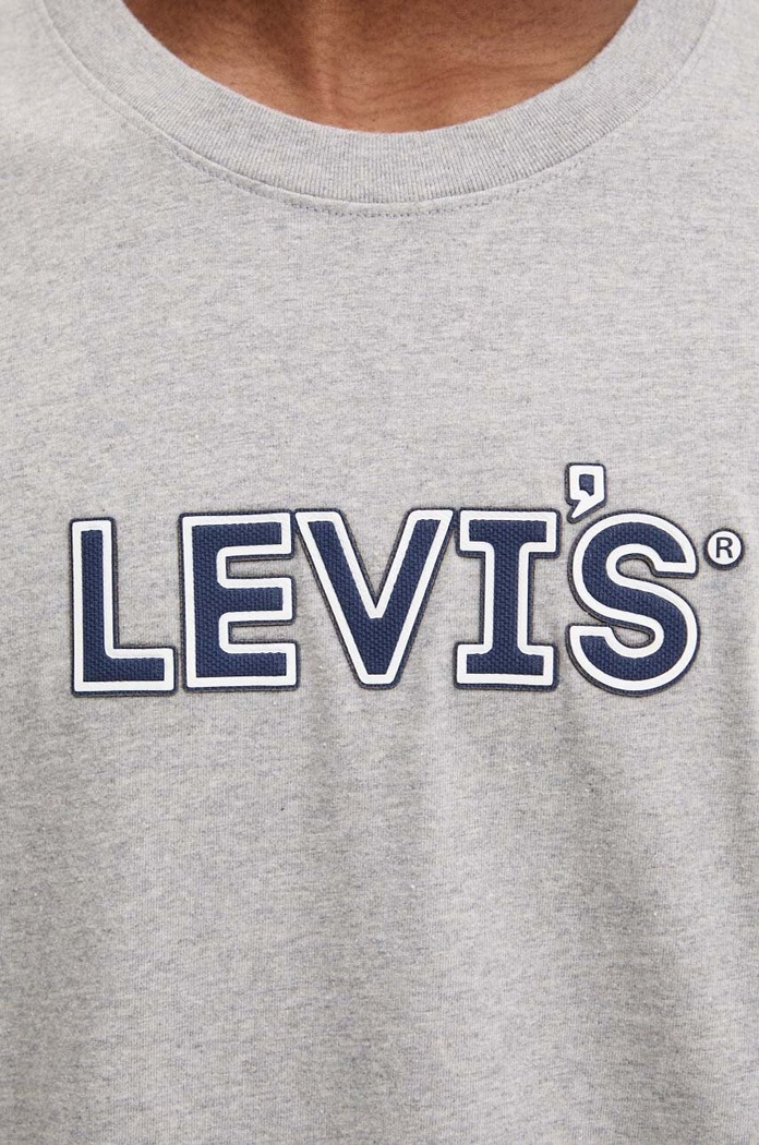 Levi's basic t-shirt ανδρικό βαμβακερό RELAXED FIT TEE 16143 γκρί
