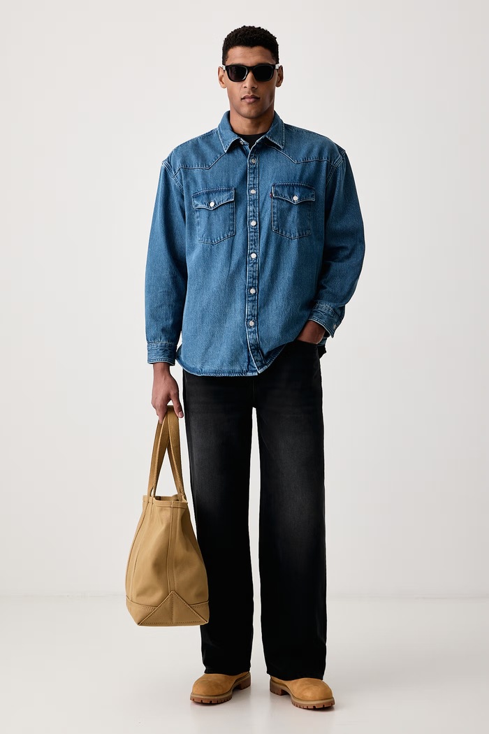 Levi's T-shirt basic męski bawełniany RELAXED FIT TEE 16143 szary SS26