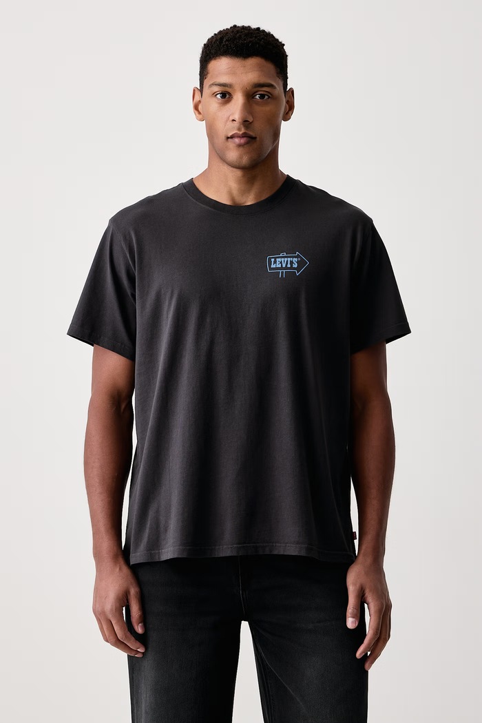 Odzież Levi's T-shirt basic męski bawełniany RELAXED FIT TEE 16143 szary