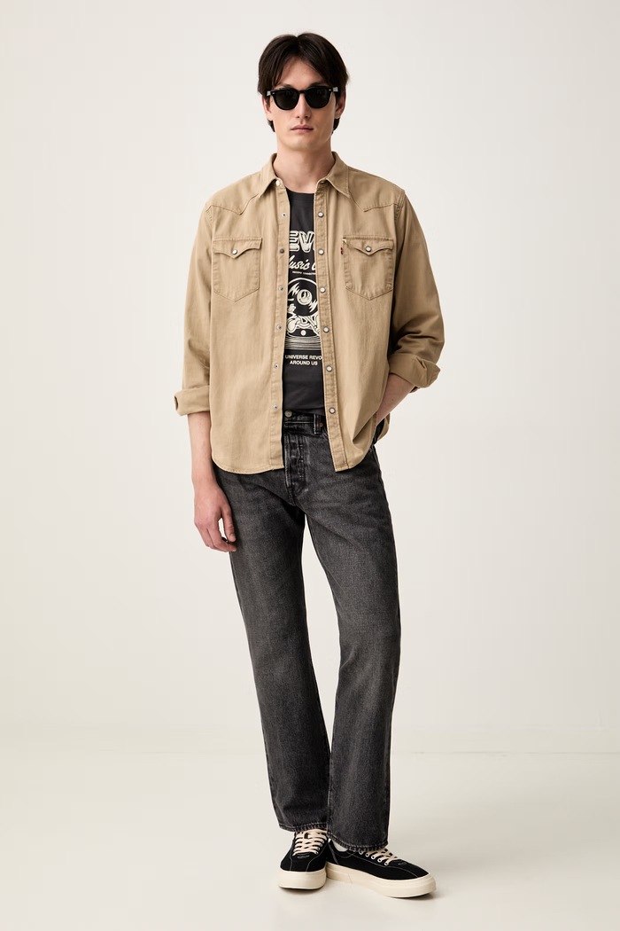 Levi's T-shirt basic męski bawełniany RELAXED FIT TEE 16143 szary SS26