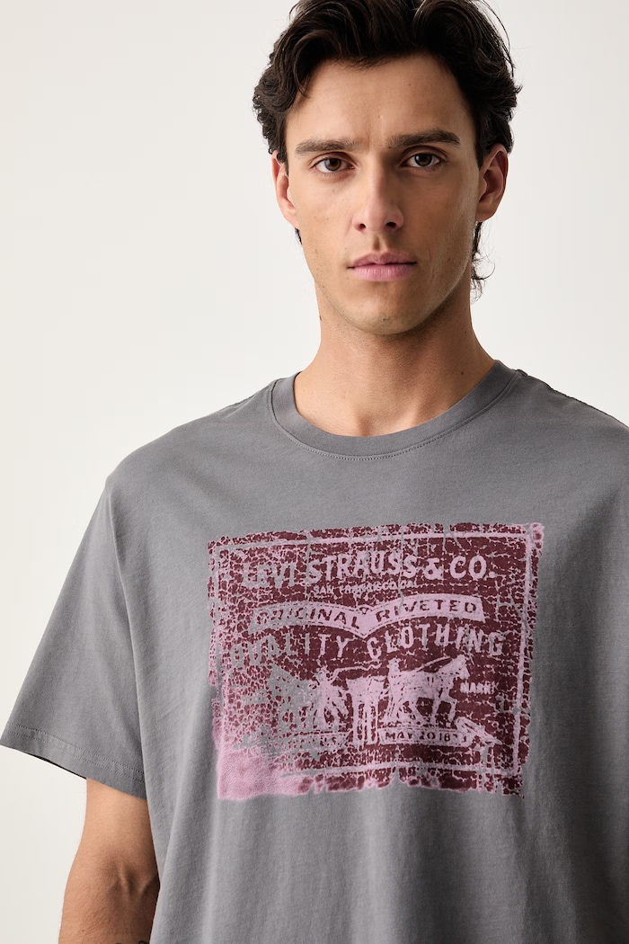Levi's T-shirt basic męski bawełniany RELAXED FIT TEE szary 16143