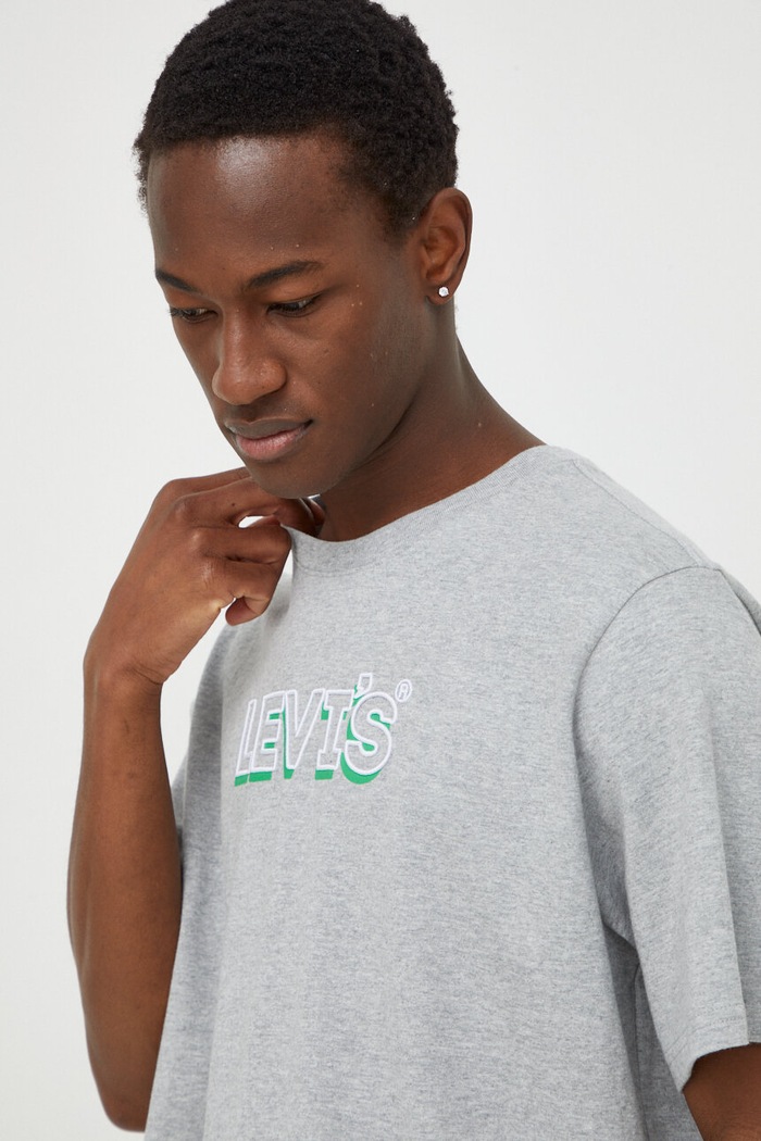Levi's basic t-shirt ανδρικό βαμβακερό RELAXED FIT TEE γκρί 16143