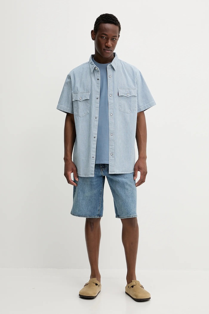 Levi's basic t-shirt ανδρικό βαμβακερό RELAXED FIT TEE 16143 μπλε SS26
