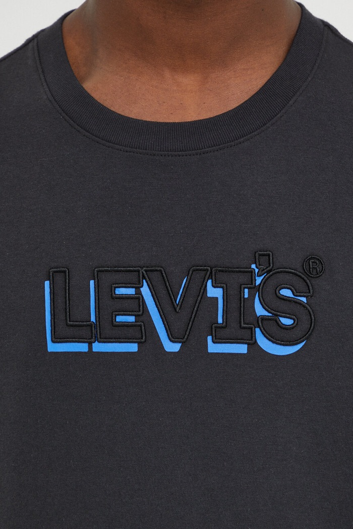 Levi's basic t-shirt ανδρικό βαμβακερό RELAXED FIT TEE 16143 μαύρο