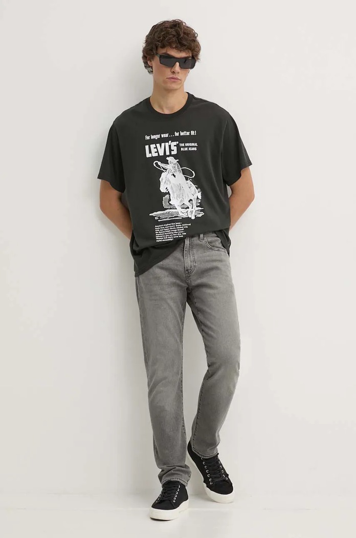 Levi's basic t-shirt ανδρικό βαμβακερό RELAXED FIT TEE 16143 μαύρο SS26