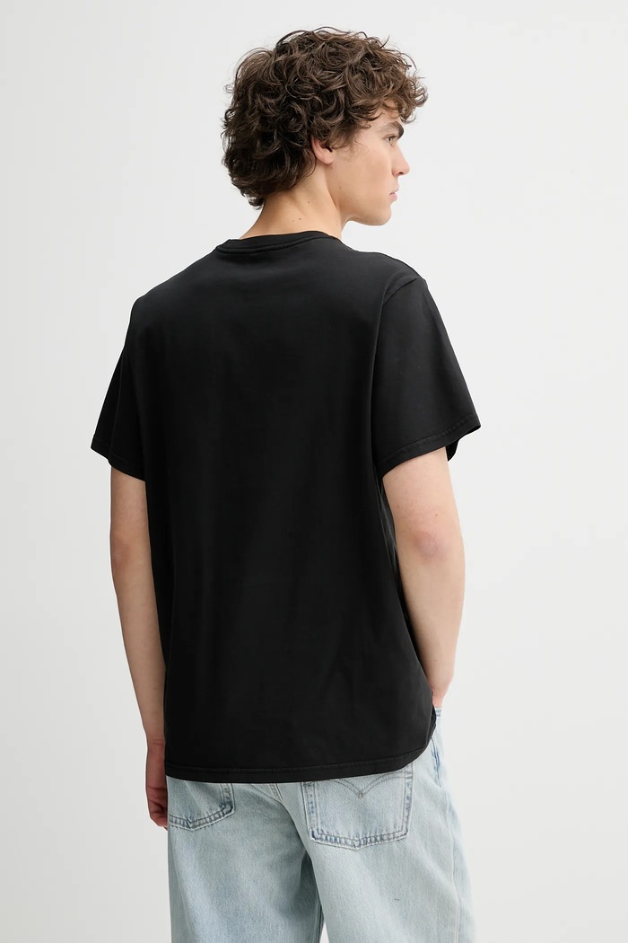 Ρούχα Levi's basic t-shirt ανδρικό βαμβακερό RELAXED FIT TEE 16143 μαύρο