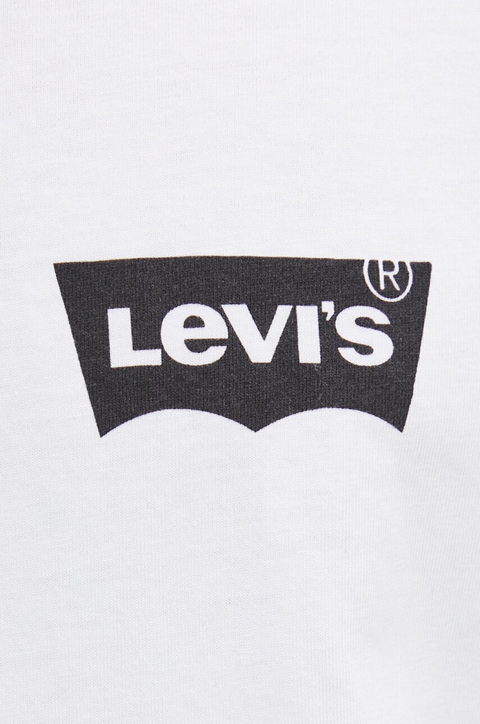 Levi's tričko pánske bavlnené GRAPHIC CREWNECK 22491 biela