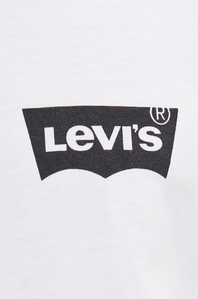 Levi's tričko pánske bavlnené GRAPHIC CREWNECK 22491 biela