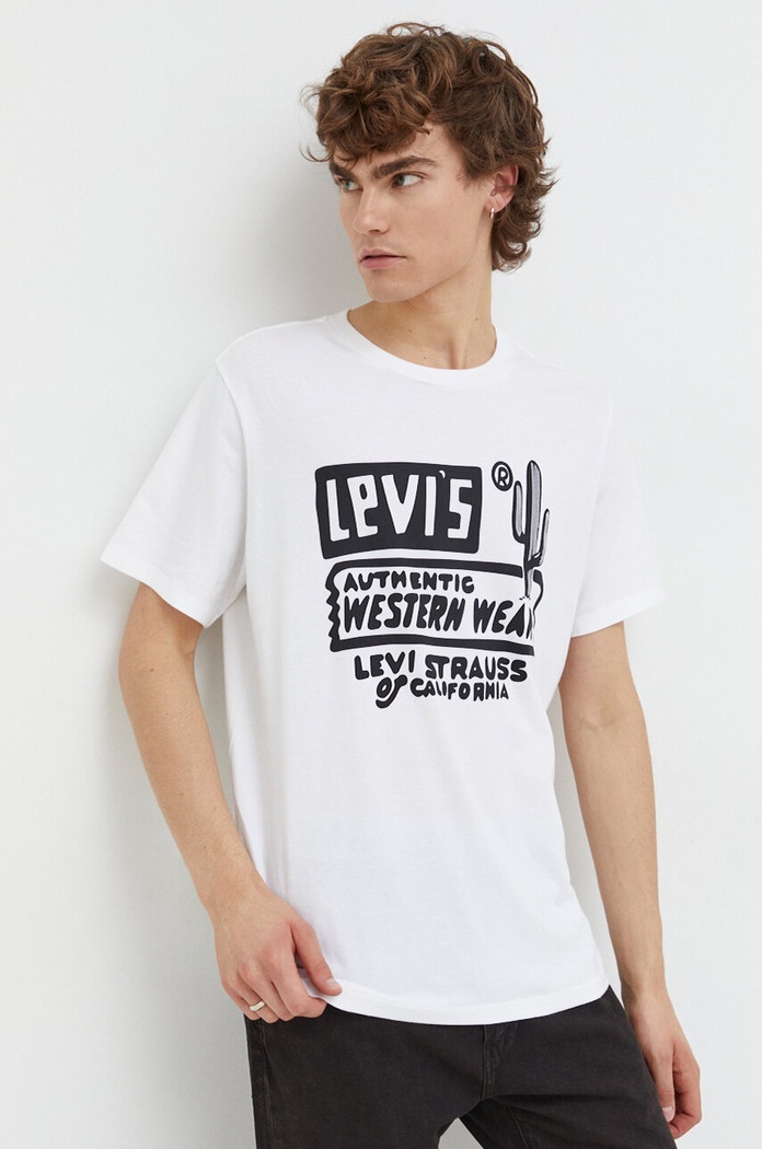 Tričko Levi's potlač biela 22491