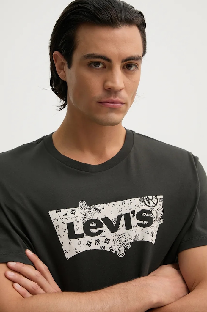 Levi's t-shirt GRAPHIC CREWNECK zielony 22491