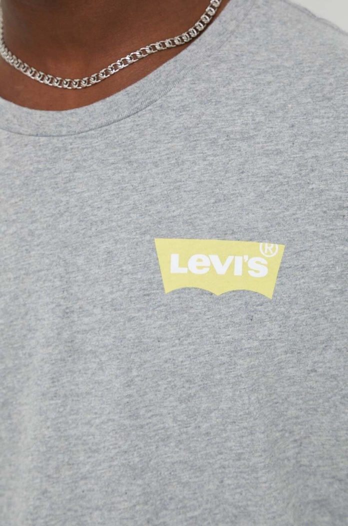 Bombažna kratka majica Levi's 22491 siva
