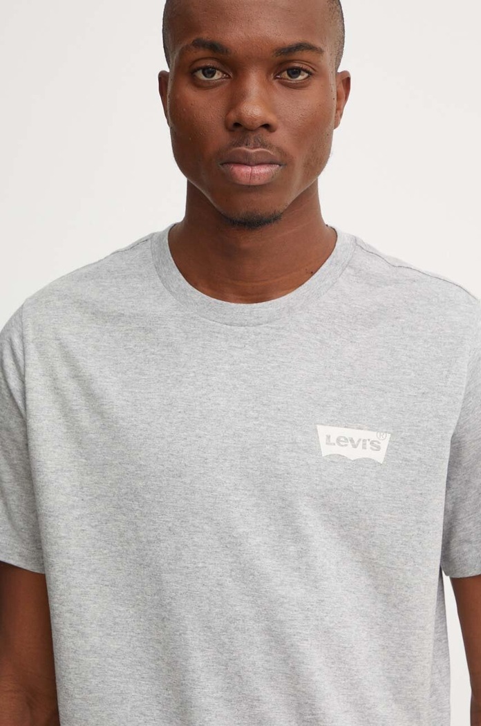 Bavlněné tričko Levi's šedá 22491