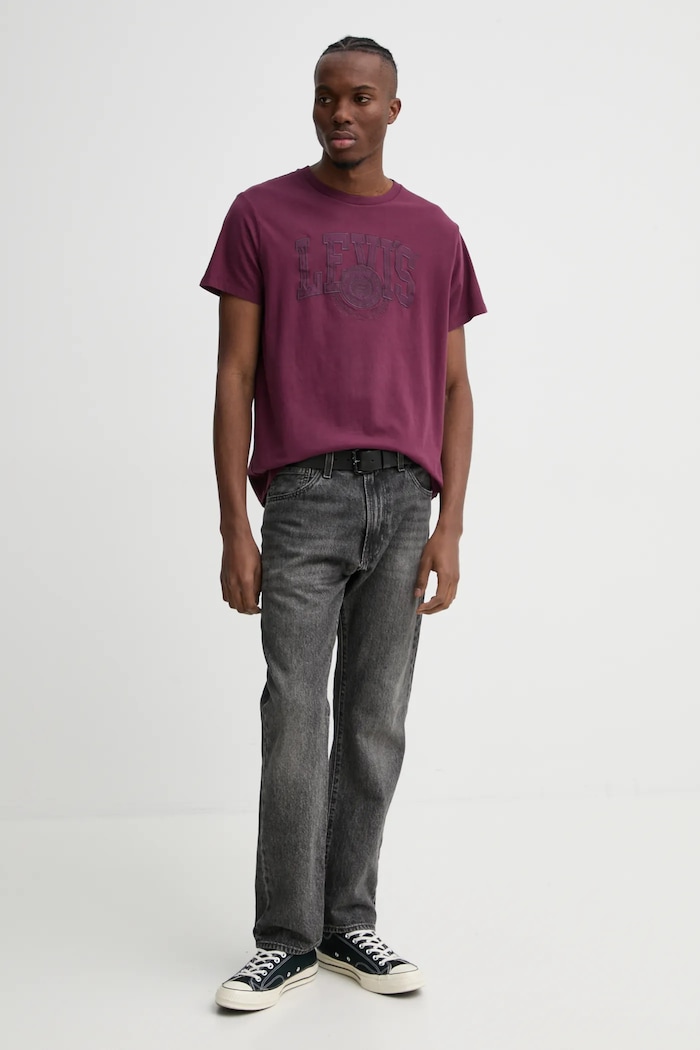Памучна тениска Levi's 22491 бордо AA00