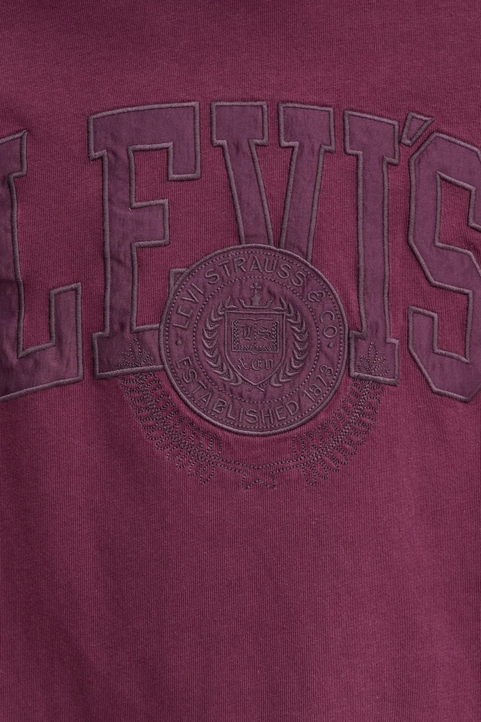 Памучна тениска Levi's 22491 бордо