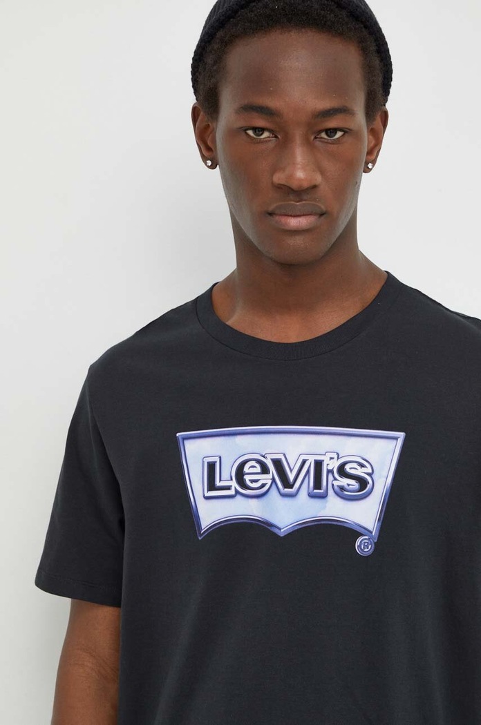 Levi's t-shirt GRAPHIC CREWNECK nadruk czarny 22491
