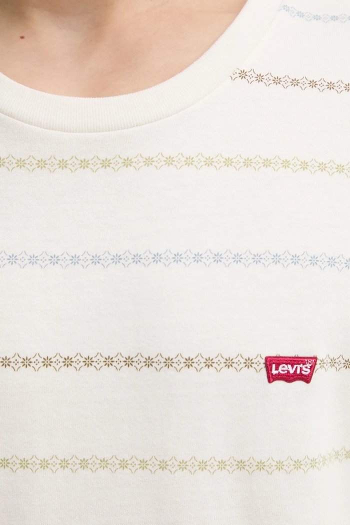 Памучна тениска Levi's 56605 бял