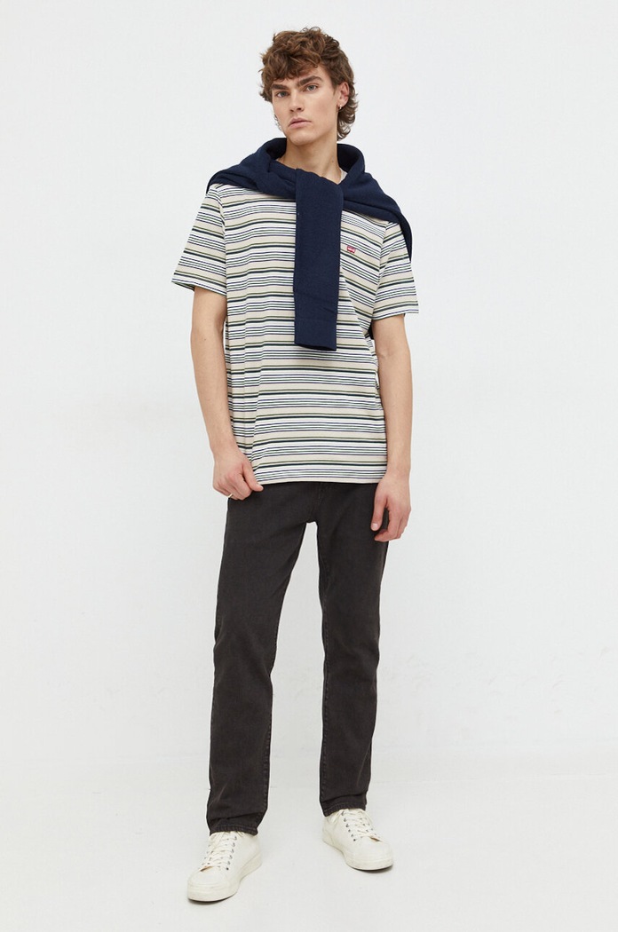 Памучна тениска Levi's 56605 бежов AA00