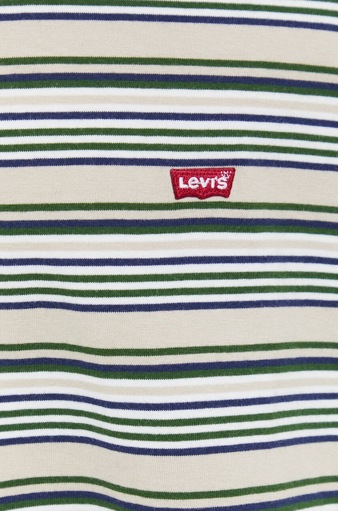 Памучна тениска Levi's 56605 бежов