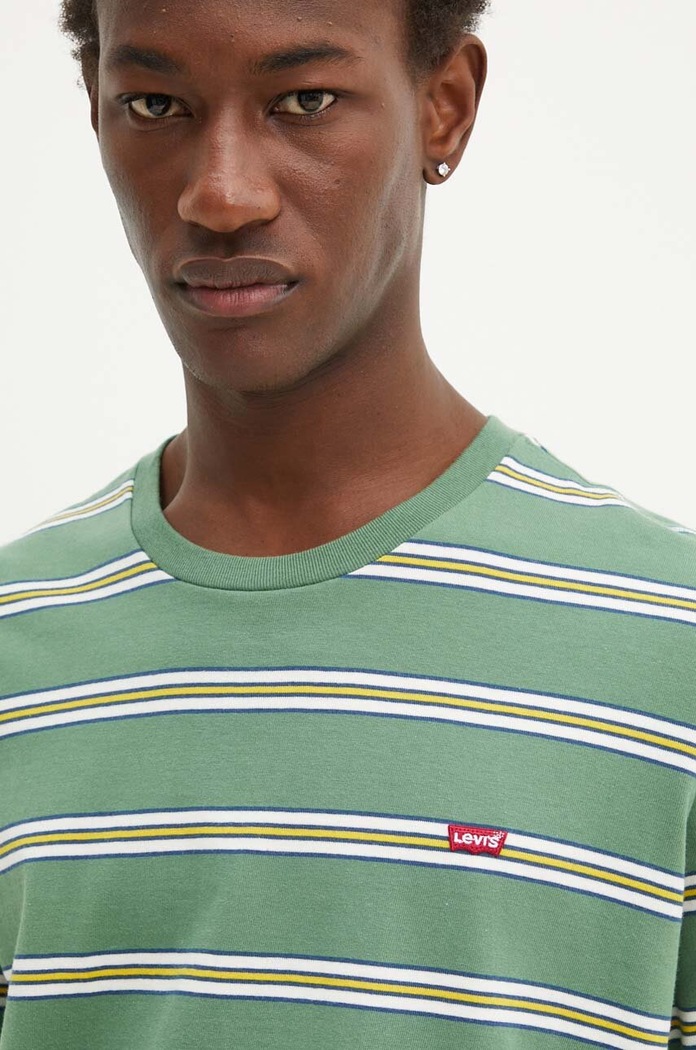 Bavlněné tričko Levi's 56605 zelená
