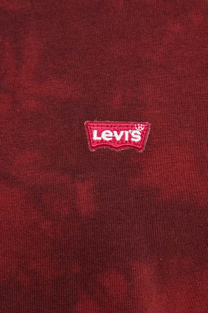 Bombažna kratka majica Levi's 56605 bordo