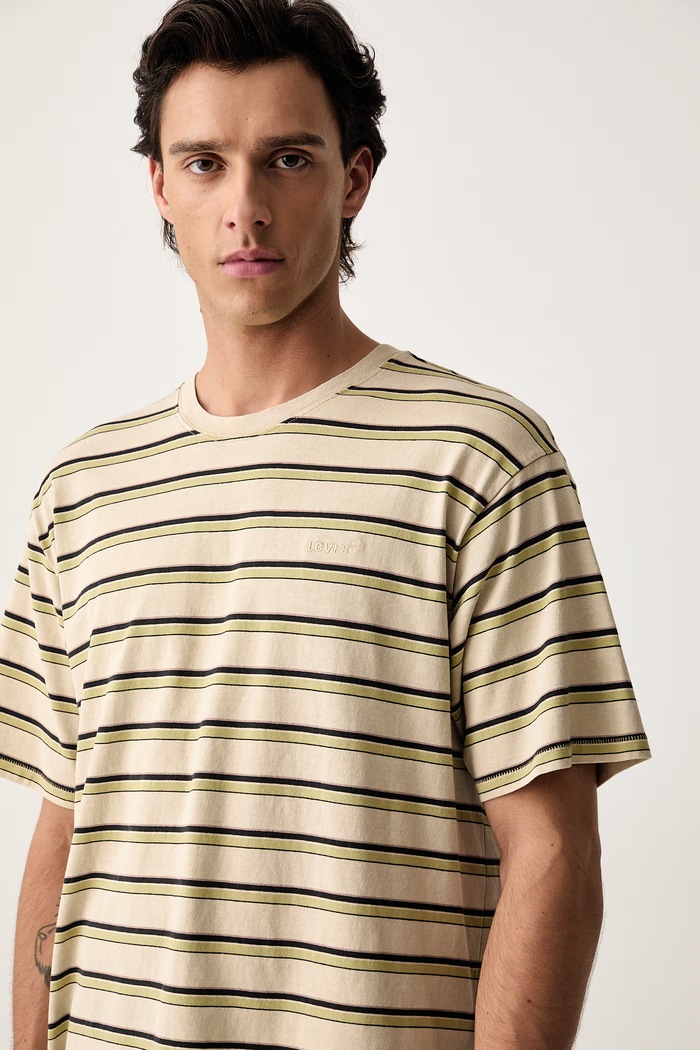 Levi's T-shirt męski bawełniany RED TAB VINTAGE beżowy A0637