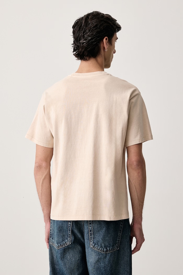 Ρούχα Levi's T-shirt ανδρικό βαμβακερό RED TAB VINTAGE A0637 μπεζ