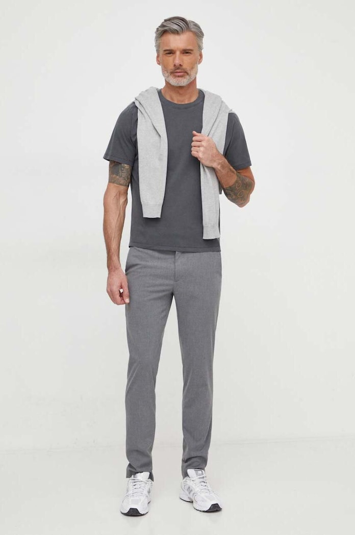 Bavlněné tričko Pepe Jeans Jacko PM508664 šedá AW25