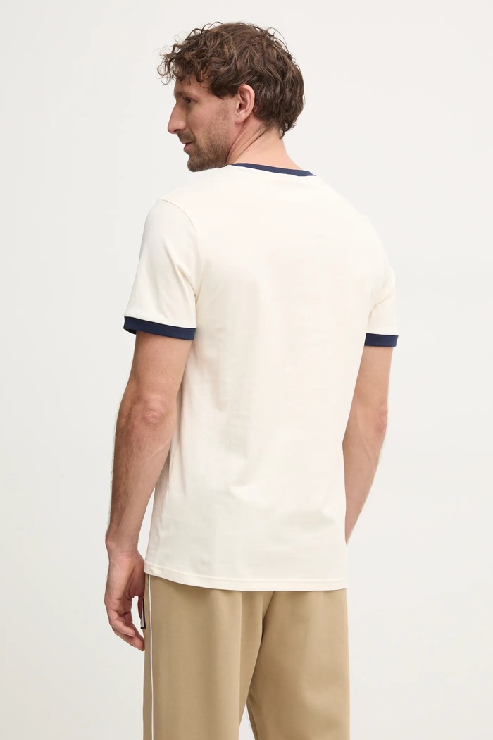 Odzież Fila t-shirt bawełniany FAM0641 beżowy