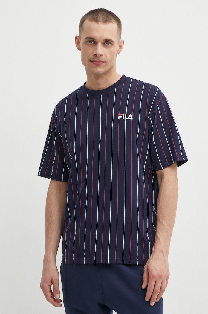 Bavlněné tričko Fila Lobito regular námořnická modř FAM0662
