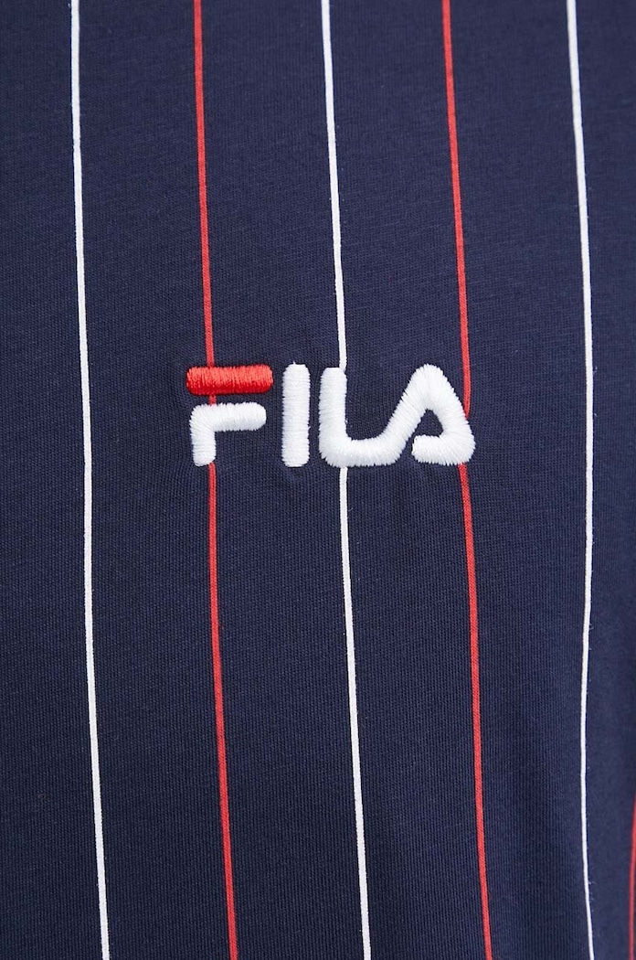 Bavlněné tričko Fila Lobito FAM0662 námořnická modř